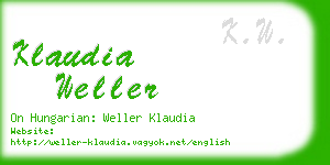 klaudia weller business card